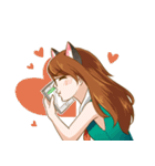 Couples bunny cat style（個別スタンプ：7）