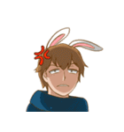 Couples bunny cat style（個別スタンプ：11）