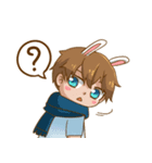 Couples bunny cat style（個別スタンプ：17）