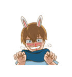 Couples bunny cat style（個別スタンプ：18）
