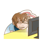 Couples bunny cat style（個別スタンプ：24）