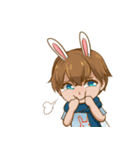 Couples bunny cat style（個別スタンプ：29）