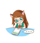 Couples bunny cat style（個別スタンプ：31）