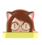 Couples bunny cat style（個別スタンプ：32）