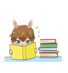 Couples bunny cat style（個別スタンプ：34）