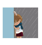 Couples bunny cat style（個別スタンプ：37）