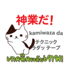 食いしん坊な猫日本語タイ語（個別スタンプ：9）