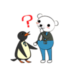 くまくまペンギンたまに牛（改訂増強版）（個別スタンプ：1）