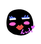 黒い人〜日常会話〜（個別スタンプ：19）