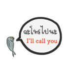 タイ語と英語の吹き出しステッカー（個別スタンプ：11）