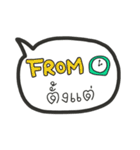 タイ語と英語の吹き出しステッカー（個別スタンプ：18）