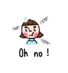 Pupu face girl（個別スタンプ：16）
