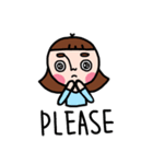 Pupu face girl（個別スタンプ：34）