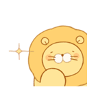 ライオンさんとウサギさんのスタンプ（個別スタンプ：3）