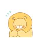 ライオンさんとウサギさんのスタンプ（個別スタンプ：6）