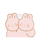 ライオンさんとウサギさんのスタンプ（個別スタンプ：17）