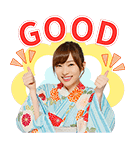 AKB48 神7！浴衣でポップアップ（個別スタンプ：1）