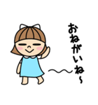 目が笑ってない女の子（個別スタンプ：3）