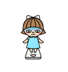 目が笑ってない女の子（個別スタンプ：10）