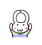 レインボーうさぎ（個別スタンプ：1）