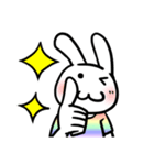レインボーうさぎ（個別スタンプ：8）