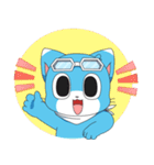出てこい 青い小犬（個別スタンプ：1）