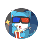 出てこい 青い小犬（個別スタンプ：3）