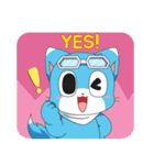 出てこい 青い小犬（個別スタンプ：8）