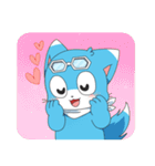出てこい 青い小犬（個別スタンプ：10）