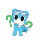 出てこい 青い小犬（個別スタンプ：20）