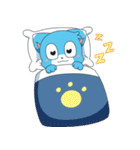 出てこい 青い小犬（個別スタンプ：22）