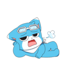 出てこい 青い小犬（個別スタンプ：23）