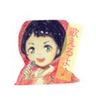 女の子イラストスタンプ（個別スタンプ：4）