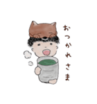 あまがみ犬とぼくと妹（個別スタンプ：1）