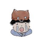 あまがみ犬とぼくと妹（個別スタンプ：14）