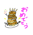 パンケーキであいさつ（個別スタンプ：3）