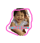 赤ちゃん(こう)と犬(むぎ)（個別スタンプ：1）