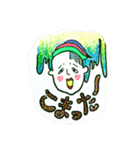三段ヘアの人々（個別スタンプ：4）