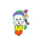 三段ヘアの人々（個別スタンプ：5）