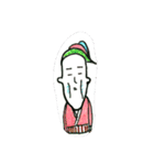 三段ヘアの人々（個別スタンプ：22）