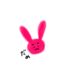 ぴんくのうさぎさん（個別スタンプ：4）