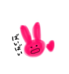 ぴんくのうさぎさん（個別スタンプ：6）