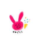 ぴんくのうさぎさん（個別スタンプ：34）