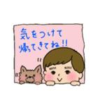 男の子とヨークシャーテリア2（個別スタンプ：18）