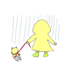 男の子とヨークシャーテリア2（個別スタンプ：35）