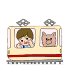 男の子とヨークシャーテリア2（個別スタンプ：40）