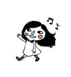 Girl's black and white diary（個別スタンプ：1）