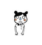 Girl's black and white diary（個別スタンプ：5）