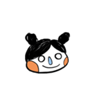 Girl's black and white diary（個別スタンプ：14）
