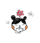 Girl's black and white diary（個別スタンプ：16）